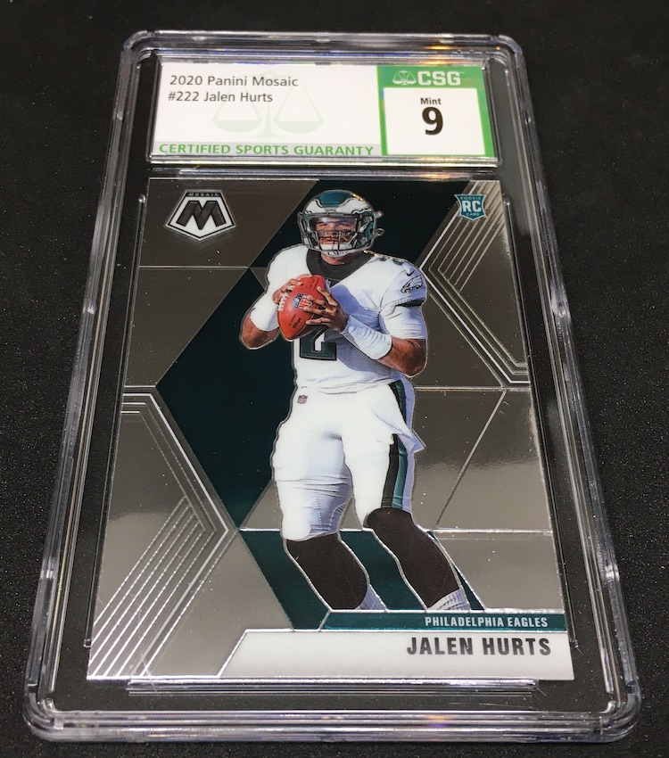 : PSA 10 JALEN HURTS 2 CARD ROOKIE LOT PANIN MOSAIC & DONRUSS  GRADED PSA GEM MINT 10 EAGLES SUPERSTR QUARTERBACK OUTSTANDING NFL SEASON :  Collectibles & Fine Art