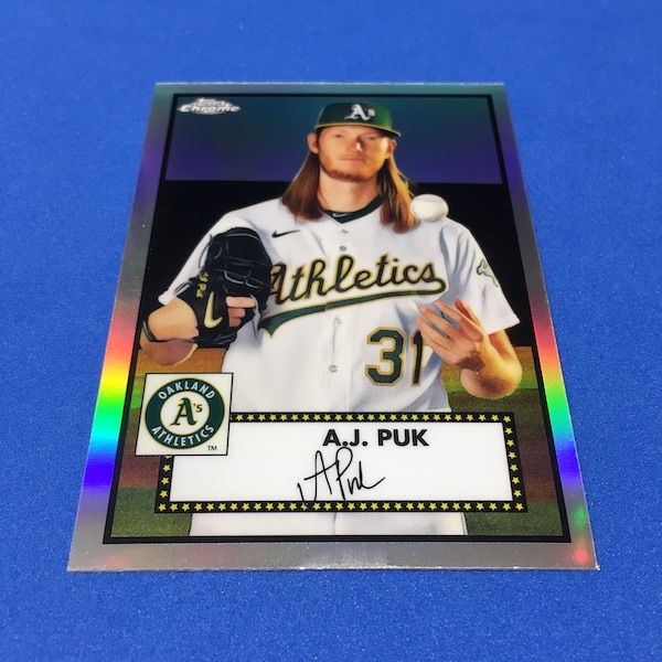 AJ Puk 2020 Topps Chrome Rookie Insert Card #85TC-14