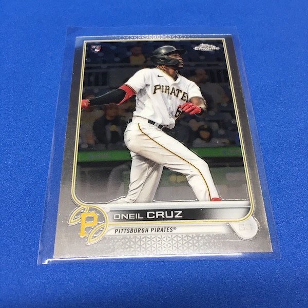 2022 Topps Chrome Carlos Santana Refractor Baseball Card