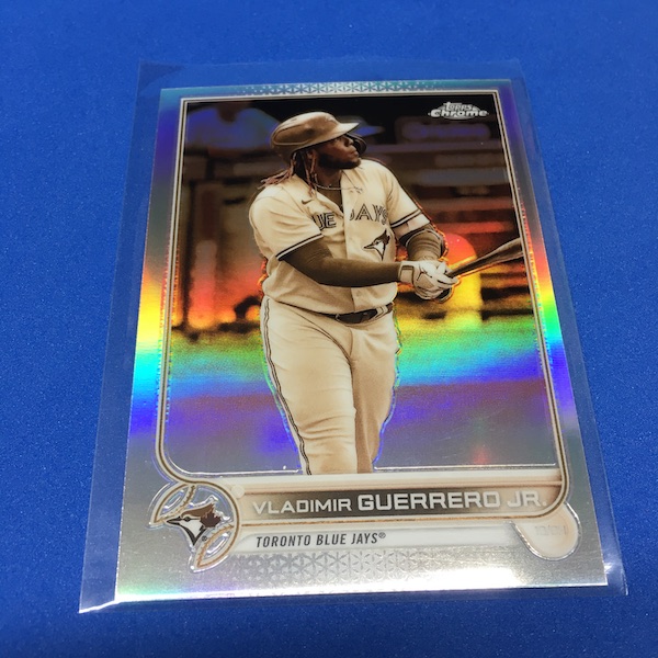 2022 Topps Chrome Carlos Santana Refractor Baseball Card