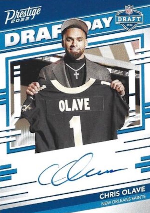 Autographed Chris Olave Saints Football Slabbed Rookie Card Item