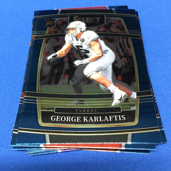 2022 Panini Select Draft George Karlaftis Field Level Rookie Rc #123 Purdue