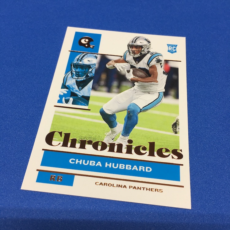 Carolina Panthers CHUBA HUBBARD 2021 Leaf Draft RC ROOKIE CARD