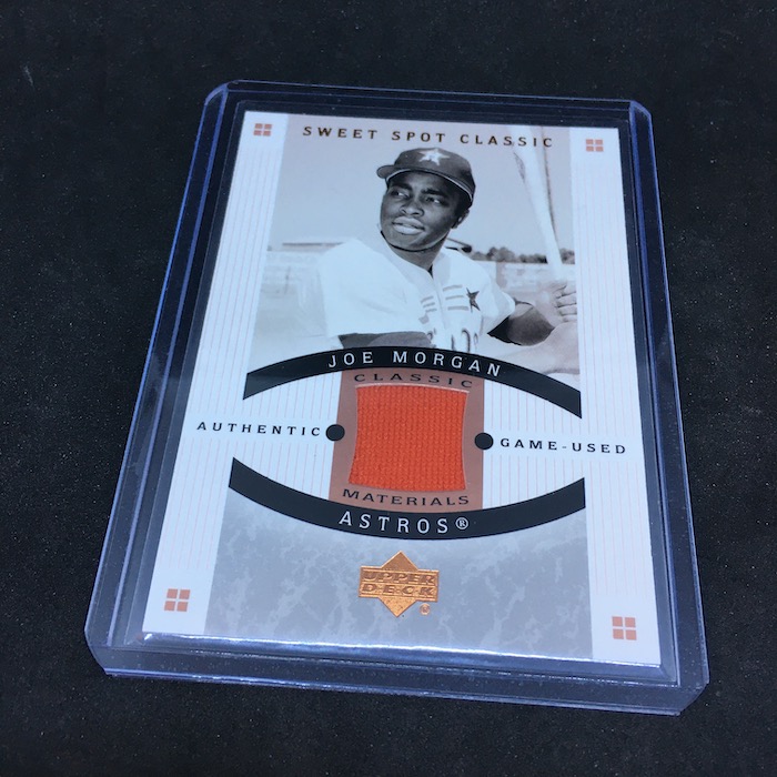 Joe Morgan 2003 Upper Deck Sweet Spot Classic Game Used Jersey Card