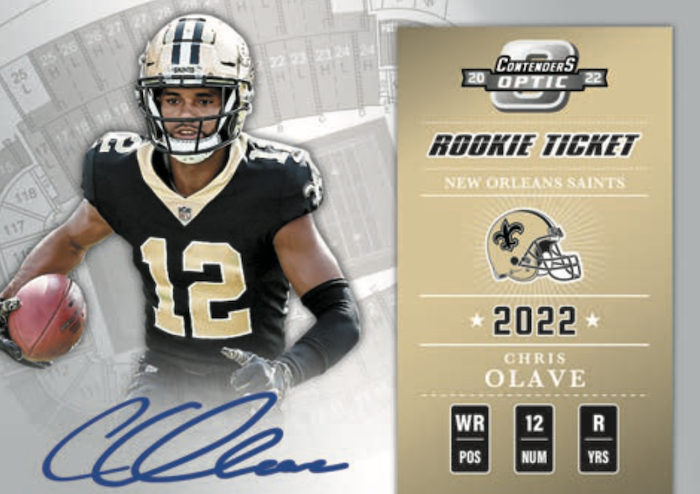 2022 Panini Black CHRIS OLAVE Rookie Patch /25 - New Orleans Saints