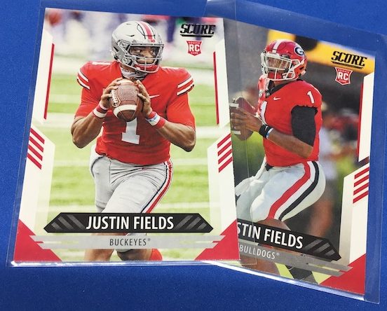 Justin Fields SCORE Rookie Card Georgia Uniform